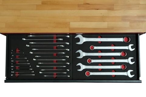 İzeltaş GRAND MASTER TAKIM DOLABI 7 ÇEKMECELİ KIRMIZI - ANTRASİT (DOLU 252) 13000005434