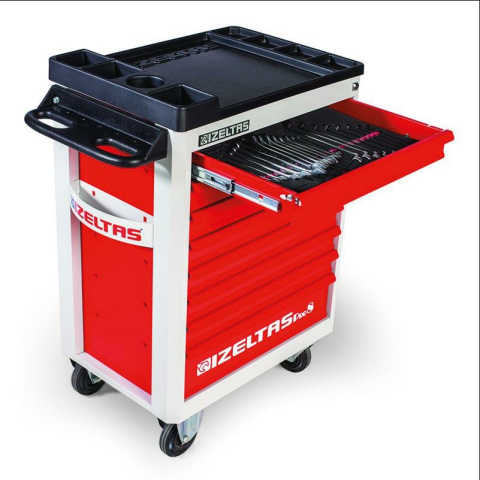 İzeltaş PRO SERİSİ TAKIM DOLABI  ÇEKMECELİ KIRMIZI ( DOLU - 206 ) 8241001209