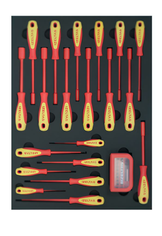 İzeltaş ELEKTRO TAKIM DOLABI KIRMIZI SARI 7 ÇEKMECE (DOLU 93) 13000005548