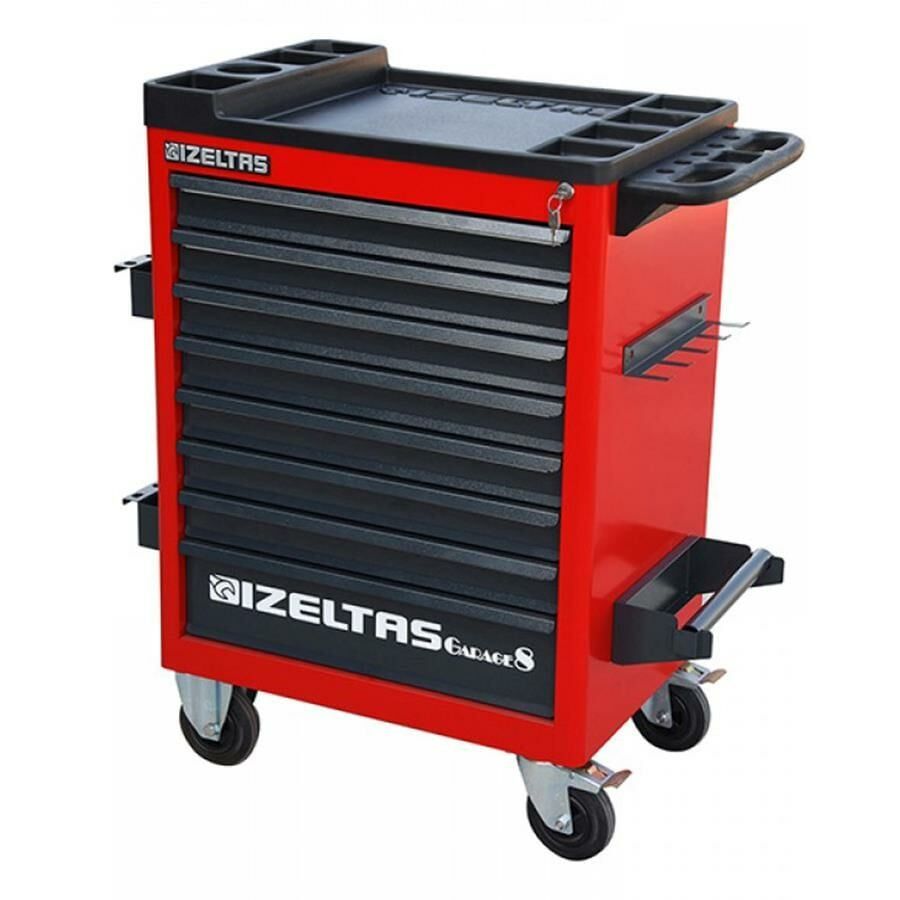 İzeltaş GARAJ SERİSİ TAKIM DOLABI 8 ÇEKMECELİ KIRMIZI ( DOLU -139 ) 8242008142
