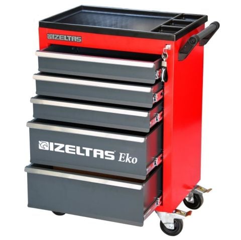 İzeltaş EKO SERİSİ TAKIM DOLABI 5 ÇEKMECELİ KIRMIZI (DOLU - 93) 8243001096