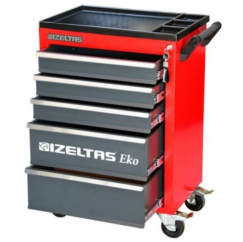 İzeltaş EKO SERİSİ TAKIM DOLABI 7 ÇEKMECELİ KIRMIZI (DOLU - 93) 8243007096