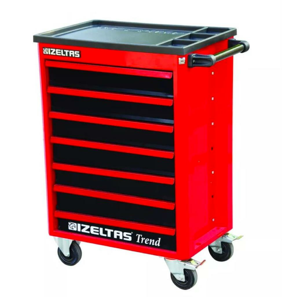 İzeltaş TREND SERİSİ TAKIM DOLABI 7 ÇEKMECELİ  KIRMIZI (DOLU - 93) 8244007096