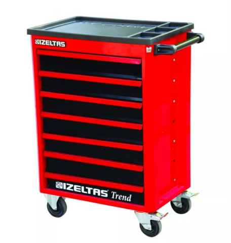 İzeltaş TREND SERİSİ TAKIM DOLABI 7 ÇEKMECELİ  KIRMIZI (DOLU - 93) 8244007096