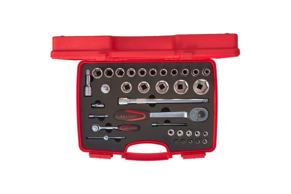 İzeltaş 1/4'' - 1/2'' ALTI KÖŞE LOKMA ANAHTAR TAKIMI 35 PARÇA  1113001038