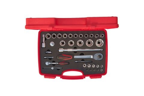 İzeltaş 1/4'' - 1/2'' ALTI KÖŞE LOKMA ANAHTAR TAKIMI 35 PARÇA  1113001038