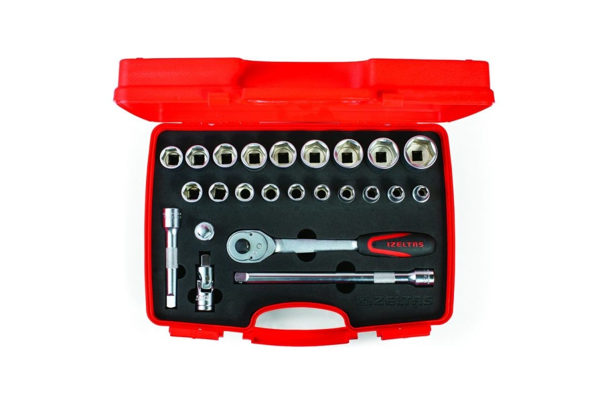 İzeltaş 1/2'' ALTI KÖŞE LOKMA ANAHTAR TAKIMI 24 PARÇA 1113002024