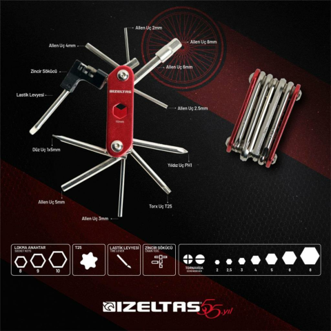 İzeltaş BİSİKLET ONARIM SETİ 3 PARÇA 13000005376