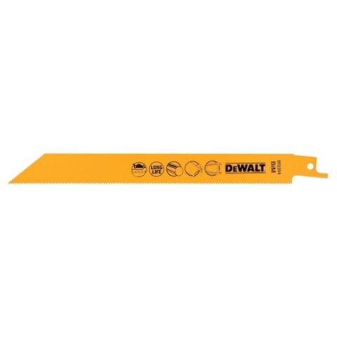 DEWALT DT2354 203mm 1.4mm DİŞ 3mm KESİM 5'Lİ Bİ-METAL METAL KESİM TİLKİ KUYRUĞU TESTERE