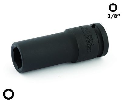 İzeltaş 3/8'' ALTI KÖŞE 16 MM HAVALI DERİN LOKMA ANAHTAR 14000004611