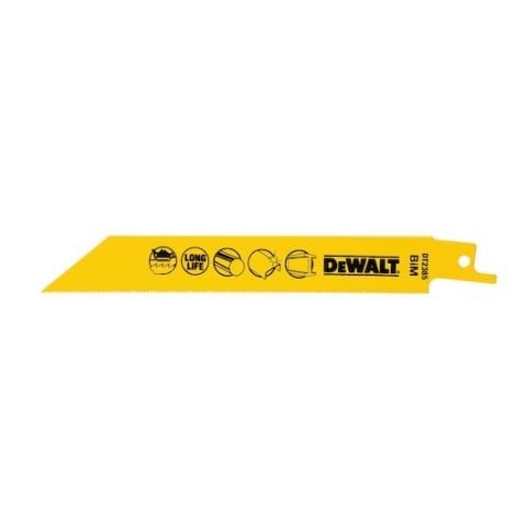 DEWALT DT2385 152mm 1.1mm DİŞ 1.5mm KESİM 5'Lİ Bİ-METAL METAL KESİM TİLKİ KUYRUĞU TESTERE