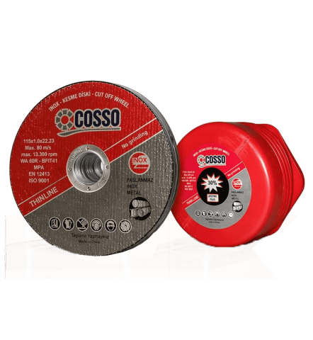 Cosso Inox Kesici Taş 115 x 1.0 x 22.23 600'lü Koli