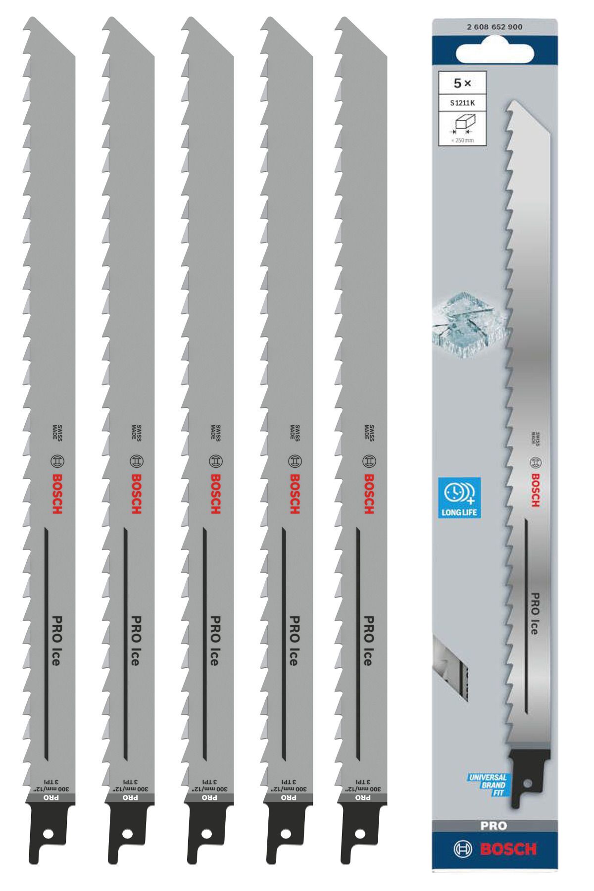 Bosch S 1211 K Tilki Kuyruğu Bıçağı Buz Ve Kemik Kesme 5'li Paket