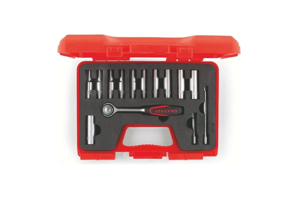 İzeltaş 1/4'' DERİN LOKMA ANAHTAR TAKIMI 14 PARÇA 1107006014