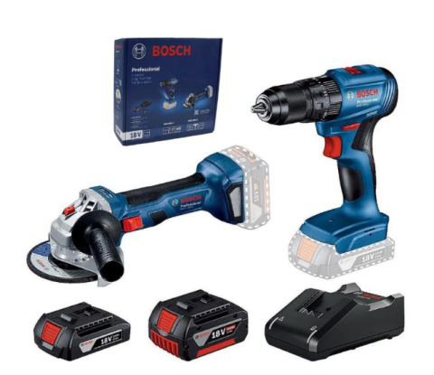 Bosch GWS 180-LI + GSB 185-LI + 1x 4.0 Ah + 1x 2.0 Ah Akülü Set