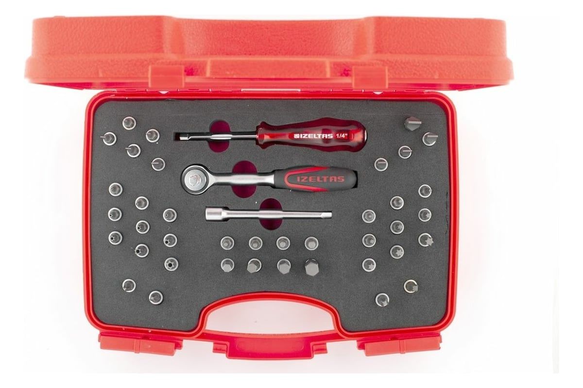 İzeltaş 1/4'' BİTS UÇLU LOKMA TAKIMI 42 PARÇA 1107001042