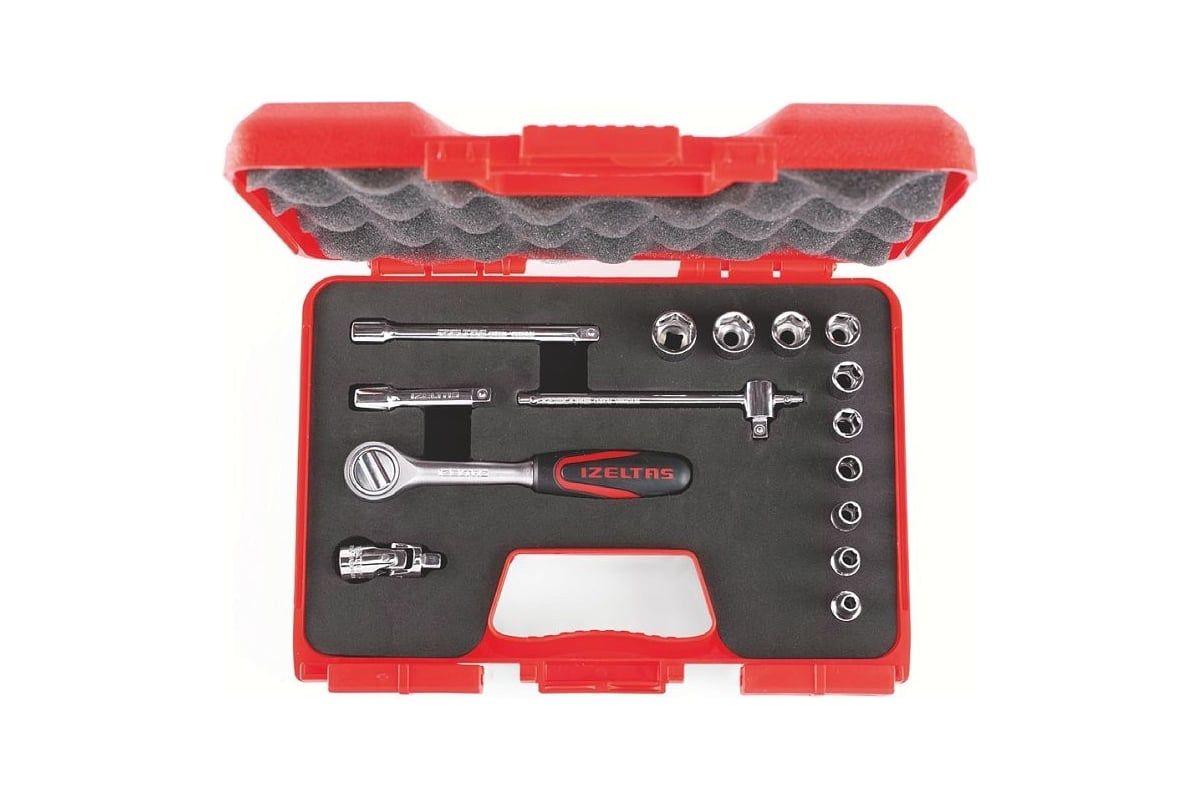 İzeltaş 1/4'' ALTI KÖŞE LOKMA ANAHTAR TAKIMI 15 PARÇA 1107006015