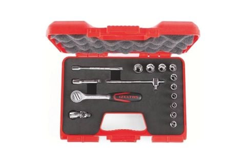 İzeltaş 1/4'' ALTI KÖŞE LOKMA ANAHTAR TAKIMI 15 PARÇA 1107006015