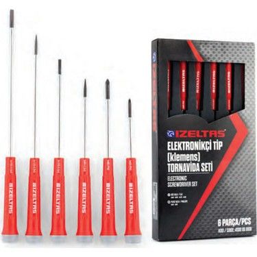 İzeltaş ELEKTRONİKÇİ TİP KLEMENS TORNAVİDA SETİ 6 PARÇA 4500008106