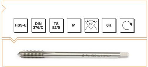Makina  Takım M16 Makina Kılavuzu HSS - E DIN 376/C