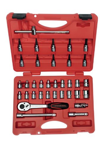 İzeltaş 3/8'' ALTI KÖŞE LOKMA ANAHTAR VE LOKMALI ALLEN SET 35 PARÇA 14000005135