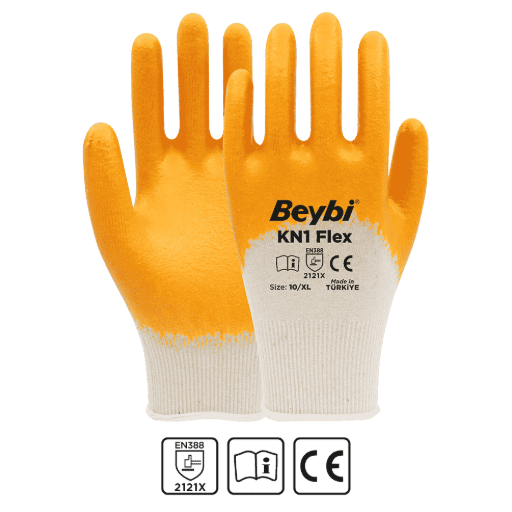 Beybi KN1 FLEX Pamuklu Nitril Eldiven No:10 288 Çift (1 koli)
